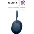 Sony Wireless Noise Canceling Bluetooth Headphone, Magnificent Sound, 30 Hour Battery Life, 32.81 ft Effective Range, 2.4 GHz Band Frequency, Detachable Cord, Closed Dynamic - Blue